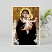 Bougereau Maagd en Kind Folie Feestdagenkaart (Staand Voorkant)