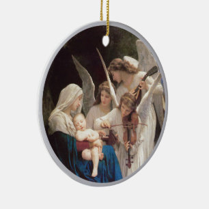 Bougereau Maria Jezus en zingende Engelen Keramisch Ornament