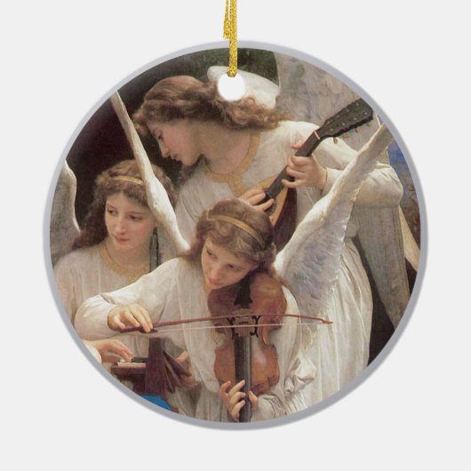 Bougereau Maria Jezus en zingende Engelen Keramisch Ornament (Achterkant)