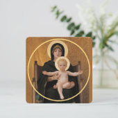 Bougereau Virgin en Child Feestdagenkaart (Staand voorkant)