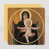 Bougereau Virgin en Child Feestdagenkaart (Voorkant / Achterkant)