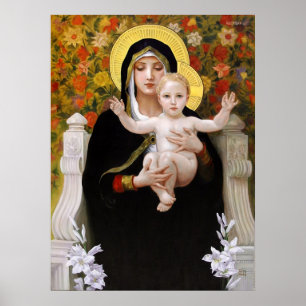 Bougeureau, La Vierge au Lys Poster