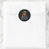 Bougie Blessed Camo Hat Christian Black Woman  Ronde Sticker (Tas)