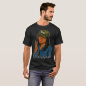 Bougie Blessed Camo Hat Christian Black Woman  T-shirt (Voorkant volledig)