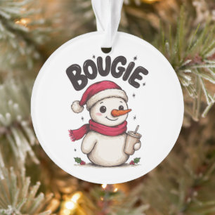 Bougie Kerst Sneeuwman Kerstman Hoed IJskoffie Ornament