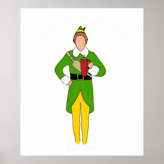 Bougie Kerstman Poster (Voorkant)
