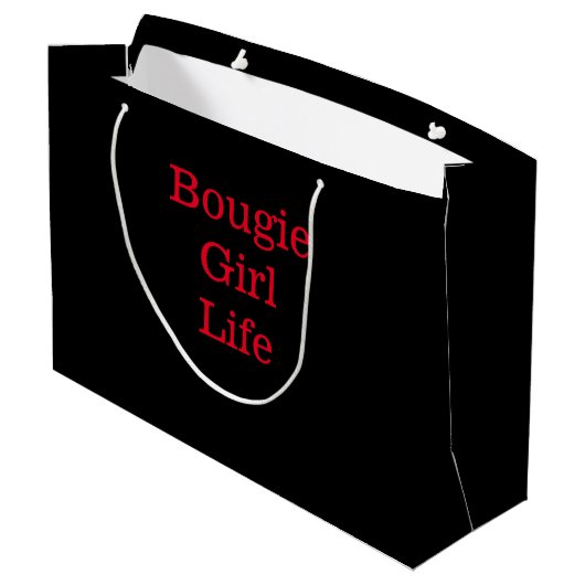 Bougie Meisje Leven Gift Bag Groot Cadeauzakje (Achterkant Gekanteld)