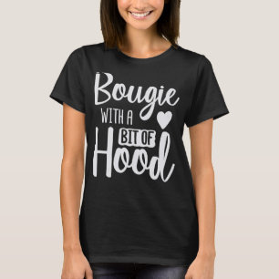 Bougie met een beetje Hood Melanin Poppin Black T-shirt