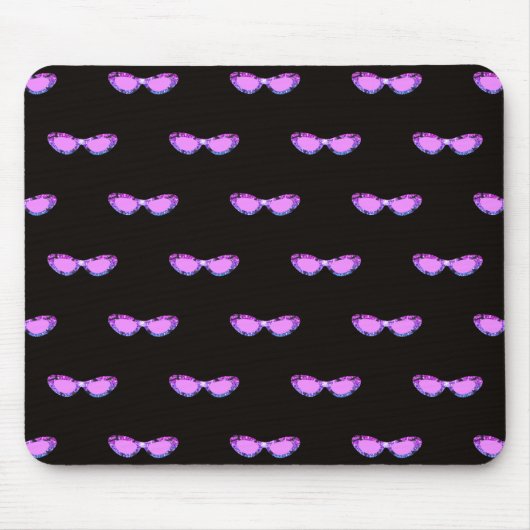 Bougie roze glitters zonnebril muismat (Voorkant)
