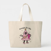 Bougie voor het leven, Bougie kerstboom, grappige  Grote Tote Bag (Achterkant)