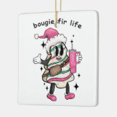 Bougie voor het leven, Boujee kerstboom, kerstcade Keramisch Ornament (Links)