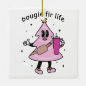 Bougie voor het leven, Boujee kerstboom, kerstcade Keramisch Ornament (Achterkant)