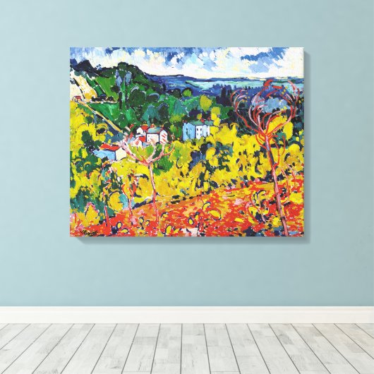 Bougival | Maurice de Vlaminck | Canvas Afdruk (Insitu (Houten vloer))