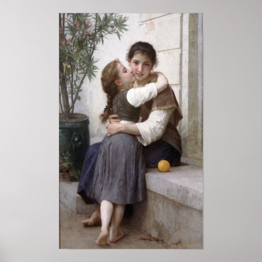 Bouguereau-A Little Coaxing 1890 Poster (Voorkant)