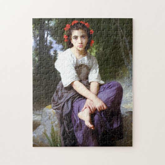 Bouguereau aan de rand van de Brook Legpuzzel (Verticaal)
