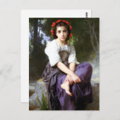Bouguereau aan de rand van het Briefkaart Brook (Voorkant / Achterkant)