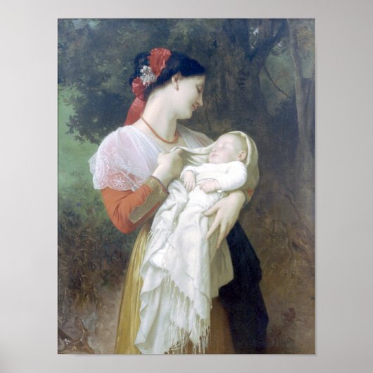 Bouguereau - Admiration Maternelle Poster (Voorkant)