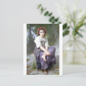 Bouguereau - Au Bord du Ruisseau Briefkaart (Staand voorkant)