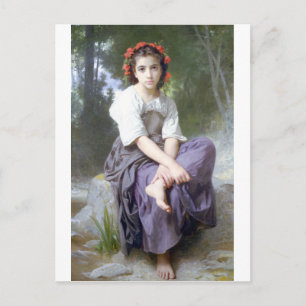 Bouguereau - Au Bord du Ruisseau Briefkaart
