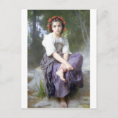 Bouguereau - Au Bord du Ruisseau Briefkaart (Voorkant)