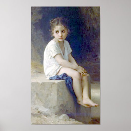 Bouguereau - Au Pied de la Falaise Poster (Voorkant)