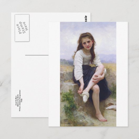 Bouguereau - Avant le Bain Briefkaart (Voorkant / Achterkant)