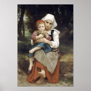 Bouguereau-Breton Brother en zuster Poster