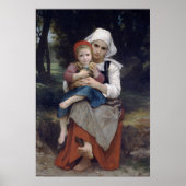 Bouguereau - broeder en zuster 1871 poster (Voorkant)