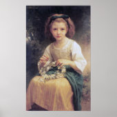 Bouguereau - Child Braiding A Crown, 1874 Poster (Voorkant)