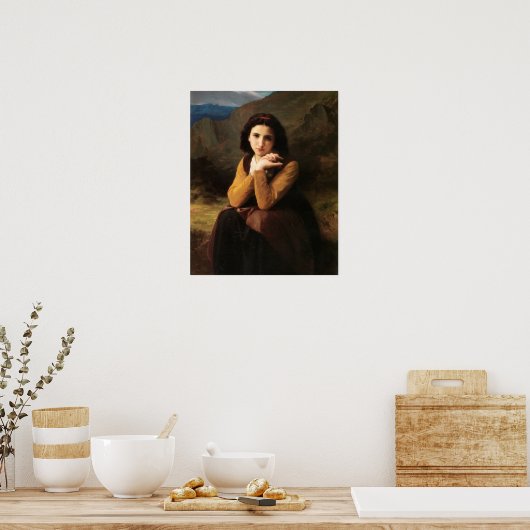 Bouguereau - Cute 1869 Poster (Keuken)