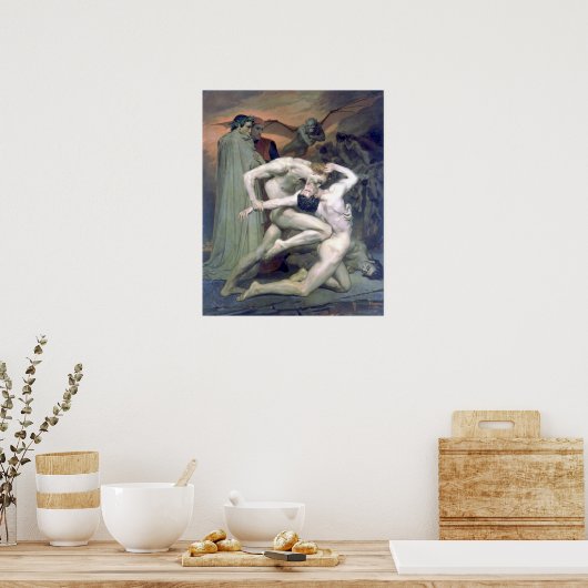 Bouguereau - Dante et Virgile au Enfers Poster (Keuken)
