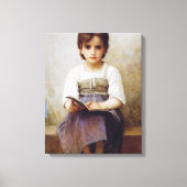 Bouguereau de harde lesson canvas afdruk (Voorkant)