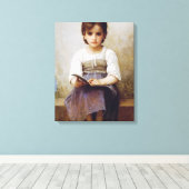 Bouguereau de harde lesson canvas afdruk (Insitu (Houten vloer))