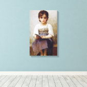 Bouguereau de harde lesson canvas afdruk (Insitu (Houten vloer))