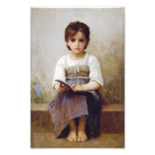 Bouguereau de harde lesson foto afdruk (Voorkant)