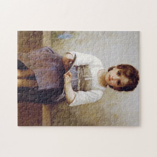 Bouguereau de harde lesson Puzzle Legpuzzel (Horizontaal)