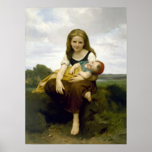 Bouguereau - De oudere zuster Poster