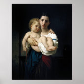 Bouguereau - De oudere zuster Poster (Voorkant)