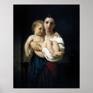 Bouguereau - De oudere zuster Poster