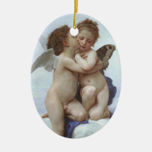 Bouguereau_eerste_kus Keramisch Ornament (Voorkant)