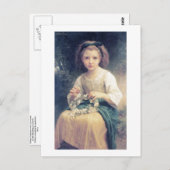 Bouguereau - Enfant Tressant une Couronne Briefkaart (Voorkant / Achterkant)