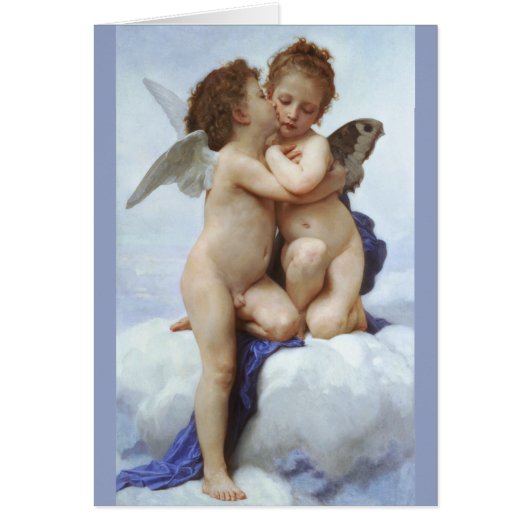 Bouguereau First kiss Amor Psyche children CC0073 (Voorkant)