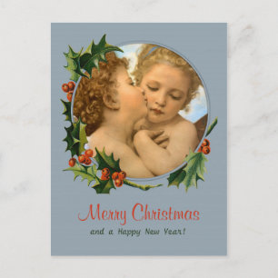 Bouguereau First kiss CC0043 Kerstmis Feestdagenkaart