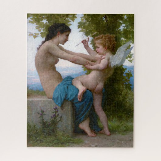 Bouguereau "Girl Defending Herself against Cupid" Legpuzzel (Verticaal)