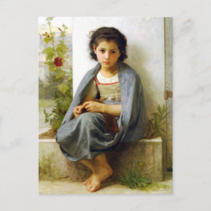 Bouguereau het kleine Briefkaart Knitter