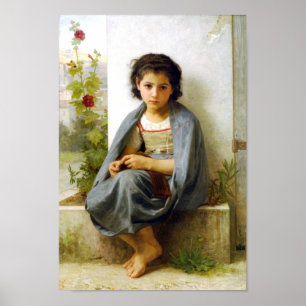 Bouguereau het kleine Poster Knitter