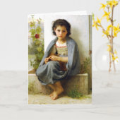 Bouguereau het Kleine Wenskaart van de Breister Kaart (Gele Bloem)