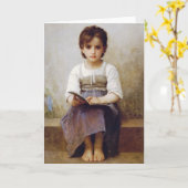 Bouguereau het Wenskaart van de harde lesson Kaart (Gele Bloem)