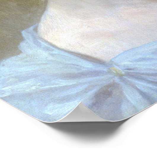 Bouguereau - hoofd van een jong meisje 1898 poster (Hoek)