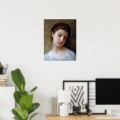 Bouguereau - hoofd van een jong meisje 1898 poster (Thuiskantoor)